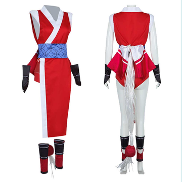 Street Fighter 6 Costume Mai Shiranui Cosplay Red Outfit For Adult Female Halloween Carnival Suit